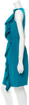 Thumbnail for your product : Prada Pleated-Trimmed Sleeveless Dress