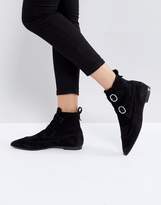 Thumbnail for your product : AllSaints Pointed Buckle Detail Boots in Suede