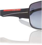 Thumbnail for your product : Prada Linea Rossa Men polar grey gradient rectangle sunglasses