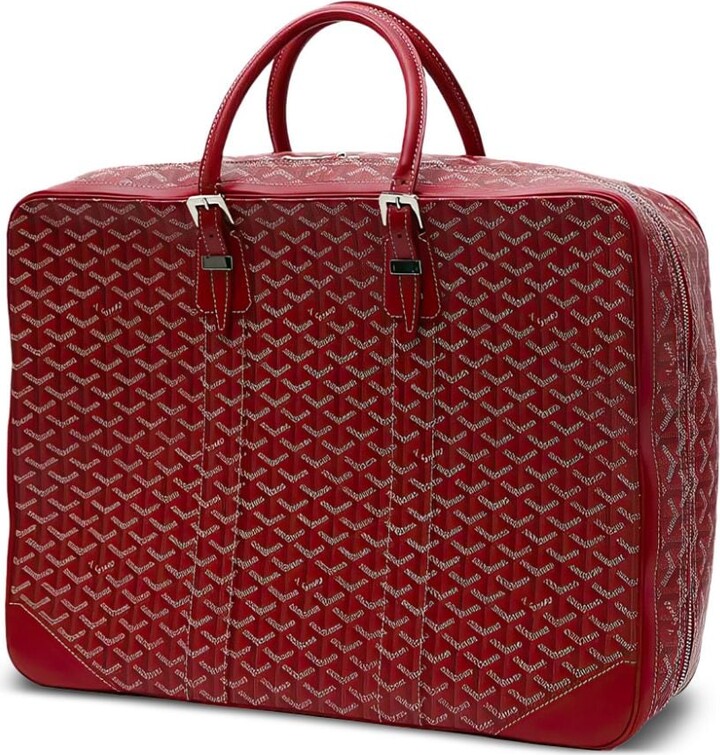 Goyard Pink And White Goyardine Canvas & Chevroches Calfskin Saïgon  Structuré Nano Bag, 2022 Available For Immediate Sale At Sotheby's