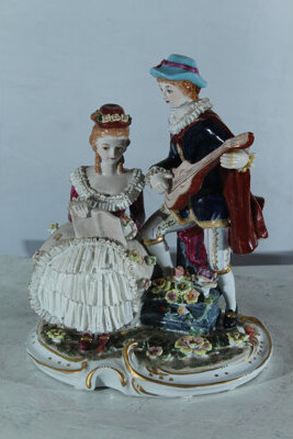 Astoria Grand Porcelain Romantic Couple Figurine with Guitar and Book 11\