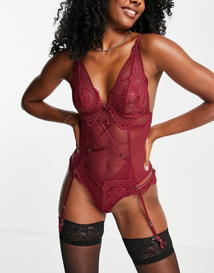 Red Lace Bodysuit | Shop The Largest Collection | ShopStyle