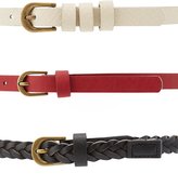 Thumbnail for your product : Charlotte Russe Plus Size Braided & Embossed Belts - 3 Pack
