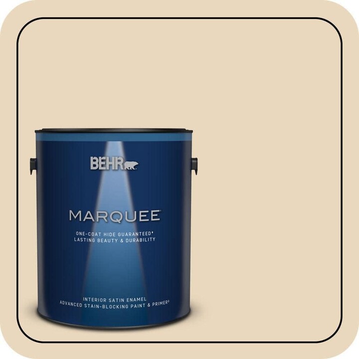 BEHR MARQUEE 1 gal. Home Decorators Collection #HDC-WR15-8 Steamed Milk Satin Enamel Interior Paint & Primer