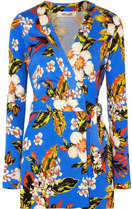 Diane von Furstenberg Celeste Floral-print Silk-jersey Playsuit