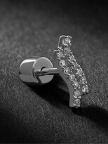 Thumbnail for your product : Maria Black Double Wave 14-Karat White Gold Diamond Single Earring