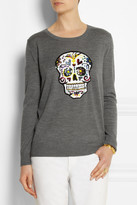 Thumbnail for your product : Markus Lupfer Mexican Skull sequined merino wool sweater