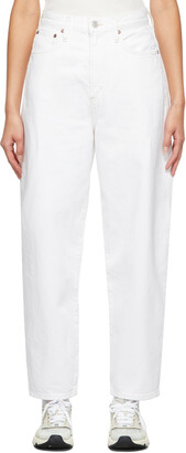 AGOLDE White Balloon Ultra High Rise Curved Taper Jeans