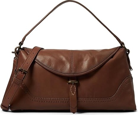Frye Campus Shoulder Shoulder Women's Handbags Cognac, Canvas/Cotton/Leather