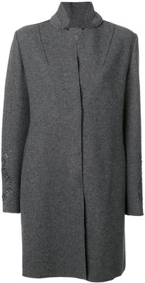 Lorena Antoniazzi stand up collar buttoned coat