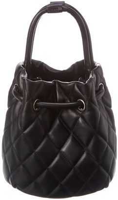 Balenciaga B Small Quilted Leather Bucket Bag