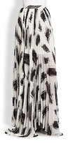 Thumbnail for your product : Alice + Olivia Shannon Brush Stroke-Print Pleated Maxi Skirt