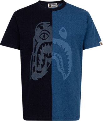 BAPE Indigo Half Tiger Shark T-shirt - Small - ShopStyle