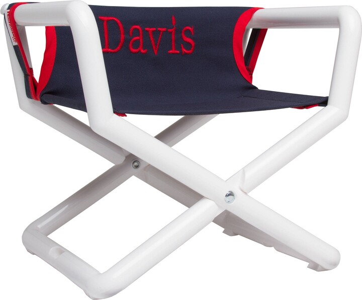 Children's Own Personalized Director Chair Even Toddler's Can Carry Everywhere. Outdoor Children's Furniture. Made in The Usa. Navy/Red