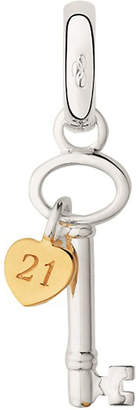 Links of London Sterling silver and 18ct yellow gold vermeil 21st birthday key charm