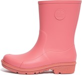 black and pink rain boots