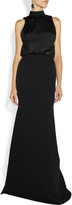 Thumbnail for your product : Victoria Beckham Crepe and matte-satin gown