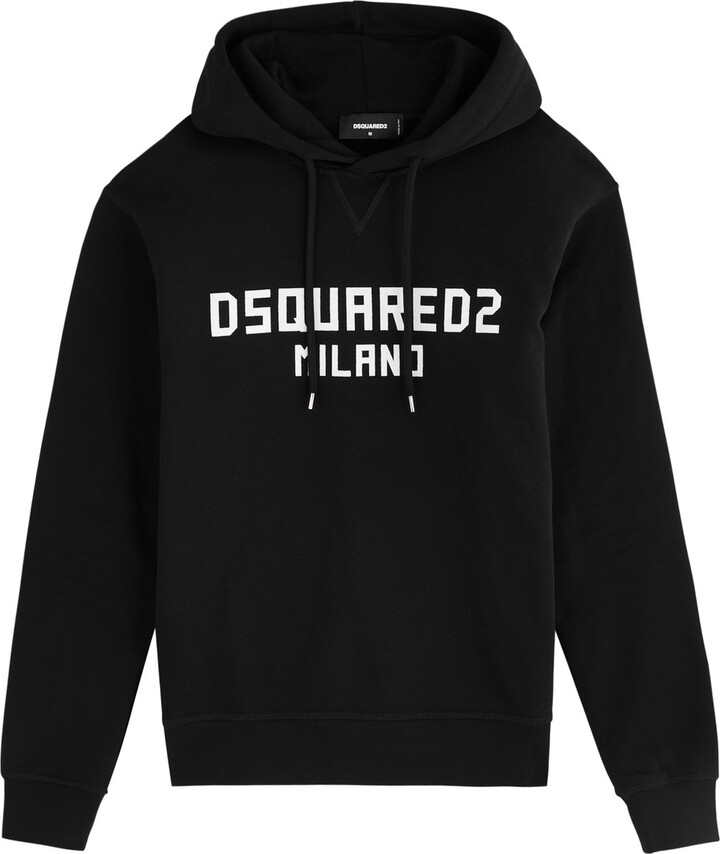 DSQUARED2 Cool Fit Logo Hooded Cotton Sweatshirt