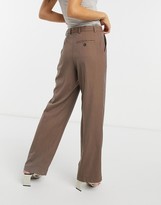 Thumbnail for your product : ASOS DESIGN perfect slouch dad suit pants in mocha