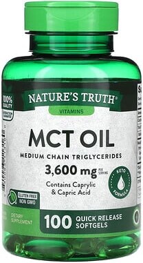 Nature's Truth, Vitamins, MCT Oil, 100 Quick Release Softgels (1,200 mg per Softgel)