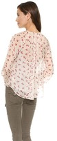 Thumbnail for your product : L'Agence Long Sleeve Shirred Neck Blouse