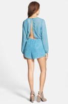 Thumbnail for your product : Mimichica Mimi Chica Print Open Back Romper (Juniors)