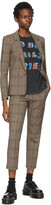 Thumbnail for your product : 6397 Brown Check Pull-On Trousers