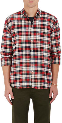 Barneys New York Men's Plaid Cotton Flannel Shirt