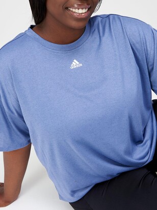 adidas Plus Size Training HEAT.RDY 3-Stripes T-Shirt - Violet