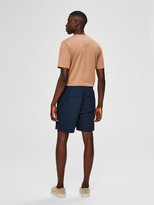 Thumbnail for your product : Selected Cooper Linen Shorts - Navy