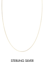 Thumbnail for your product : ASOS Gold Plated Sterling Silver 16 inch Chain Necklace - Gold