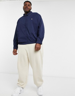 Polo Ralph Lauren Big & Tall player logo Bi-Swing harrington jacket in navy