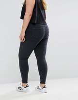 Thumbnail for your product : ASOS Curve DESIGN Curve Ridley high waisted skinny jeans in washed black