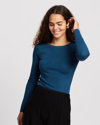 Forcast Stacey Boat Neck Knit