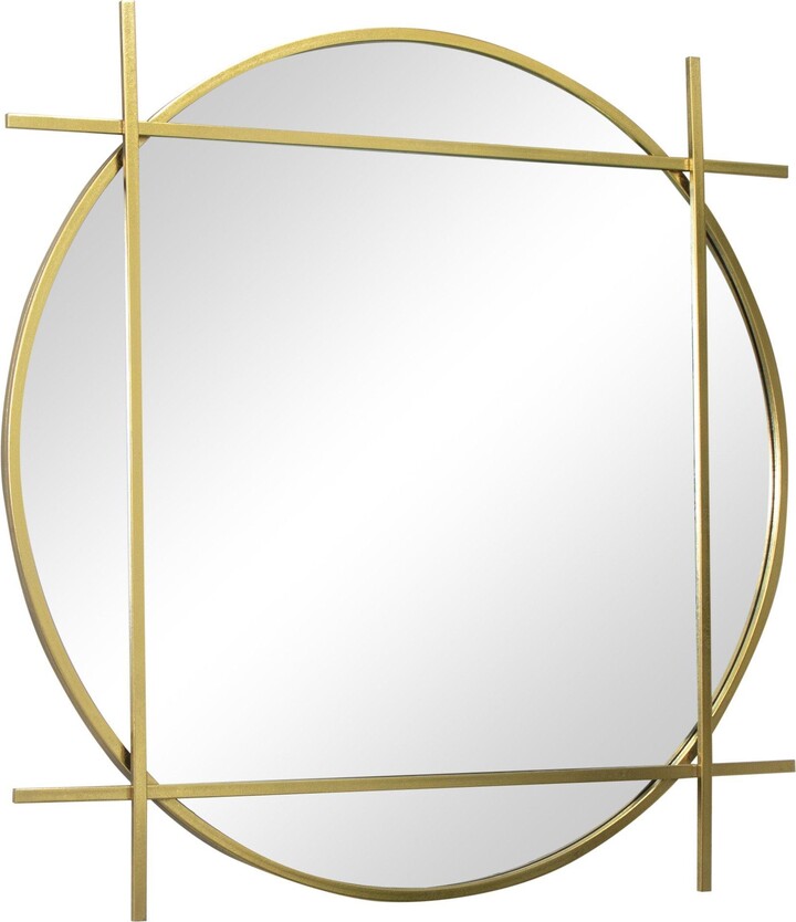 Melody Maison Large Round Gold Wall Mirror 97cm X 97cm ShopStyle