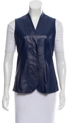 Akris Fitted Leather Vest