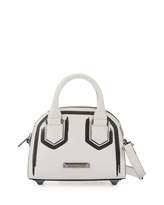 Thumbnail for your product : KENDALL + KYLIE Holly Mini Leather Satchel Bag, White/Black