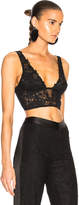 Thumbnail for your product : Fleur Du Mal Guipure Soft Cup Plunge Bra in Black | FWRD