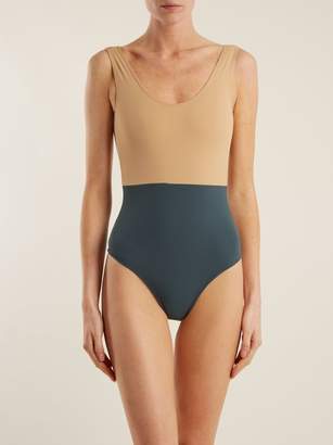 Albus Lumen - Costa Bi Colour Swimsuit - Womens - Multi