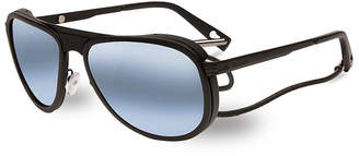 Vuarnet Glacier Pilot Sport Polarized Sunglasses, Black/Blue