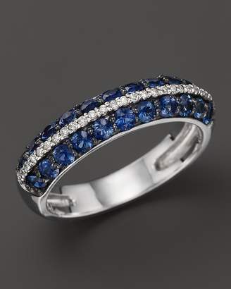 Bloomingdale's Sapphire and Diamond Band in 14K White Gold - 100% Exclusive