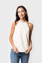 Thumbnail for your product : Gibson Lace Trim Sleeveless Top