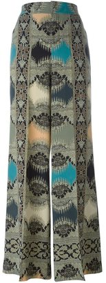 Etro abstract patterned palazzo pants - women - Silk - 42