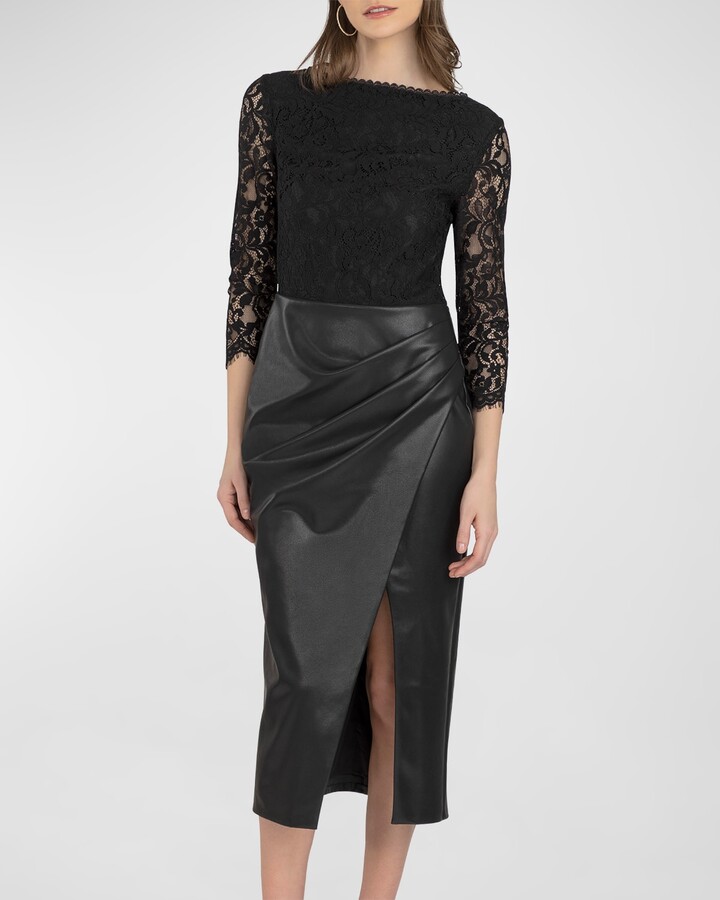 Lace Leather Skirt | Shop The Largest Collection | ShopStyle UK