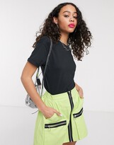 Thumbnail for your product : Noisy May roll sleeve t-shirt in black