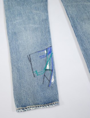 Levi's Woodie Destruction 501 Customized Tapered Jeans