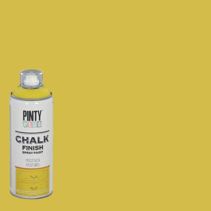 PINTY PLUS 11.82 oz. Mustard Yellow Chalk Finish Spray Paint