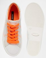 Thumbnail for your product : Bronx Leather Low Top Trainers with Neon Orange Detail