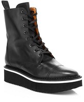 Thumbnail for your product : Clergerie British Leather Platform Combat Boots
