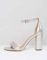 Thumbnail for your product : Call it SPRING Mirelivia Silver Block Heel Sandals